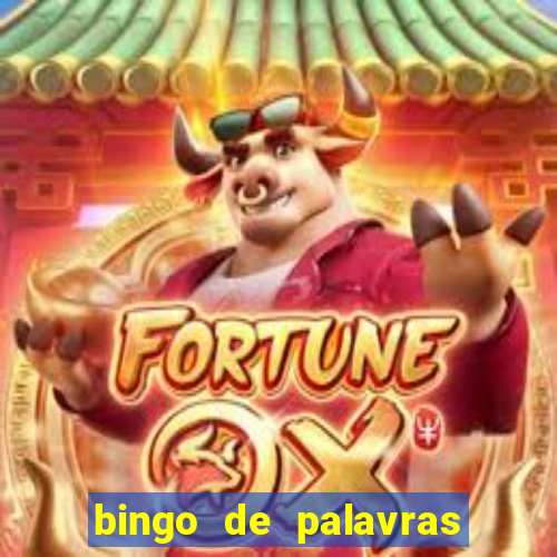 bingo de palavras 3 ano