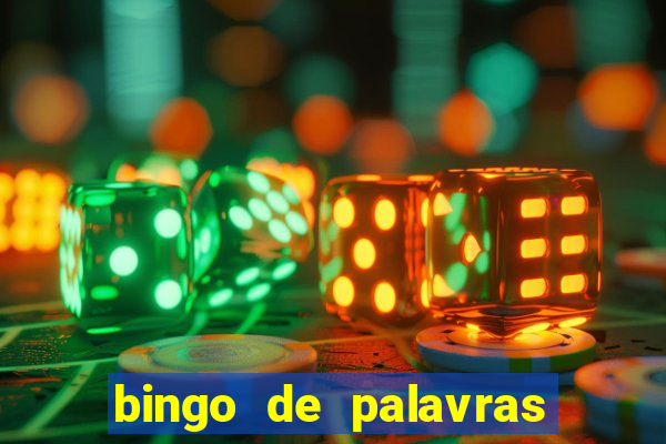 bingo de palavras 3 ano